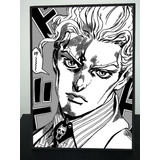 Cuadro Anime Jojo's Kira Yoshikage 31x43 Madera