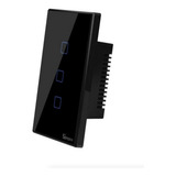 Sonoff T3us2c -3 Canales Negra Interruptor Wifi Touch Vidrio