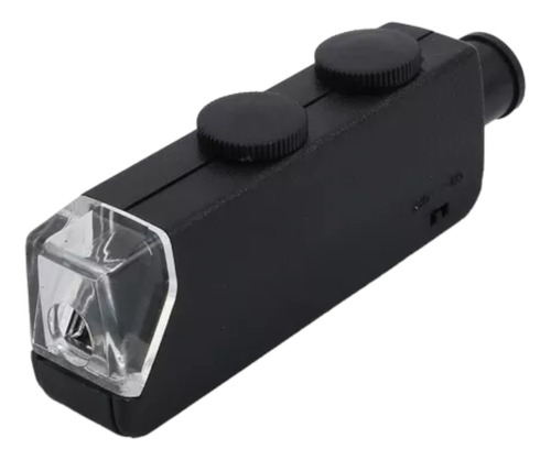 Mini Lupa Microscopio  60x- 100x Con Estuche + Luz Led