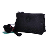 Estuche Bolsa Calidad Kipling Doble - Negro Puntos