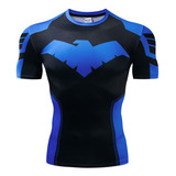 Playeras Licra Compresión Nightwing Batman Marvel Fitness
