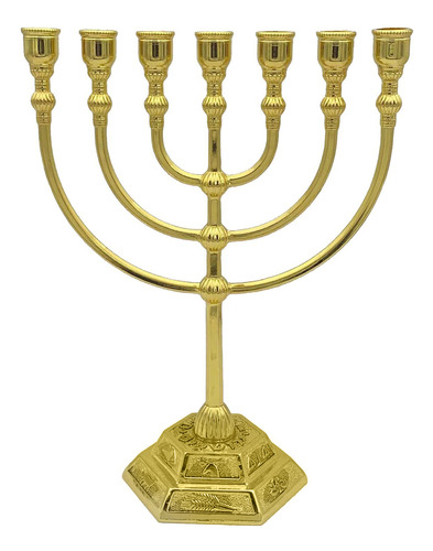 Candelabro Decorativo, 17 X 13,5 Cm, Menorah, 7 Ramas, 6.69