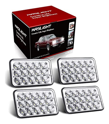 Kaslight 4 Faros Led 4x6, Faros Delanteros Rectangulares