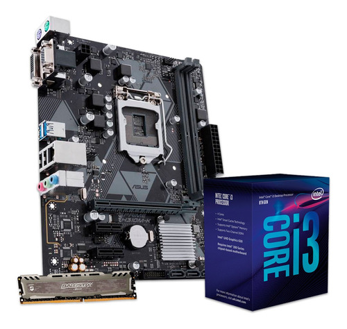 Combo Actualización Intel Core I3 8100 + H310 Mother + 8gb 