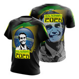 Camisa Camiseta M/c Patriota Bolsonaro Brasil Ref 04 Uv50+