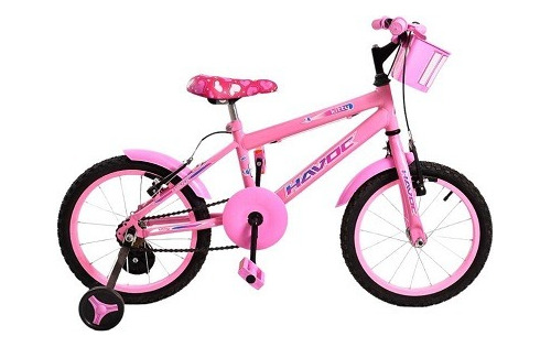Bicicleta Infantil Havoc Aro 16 P Crianças C Rodinhas Rosa