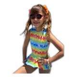 Maio Infantil De Menina Com Sainha Lançamento Verao+ Brinde