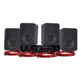 Kit Som Ambiente Amplificado 400w Ambience 4000 4 Caixas