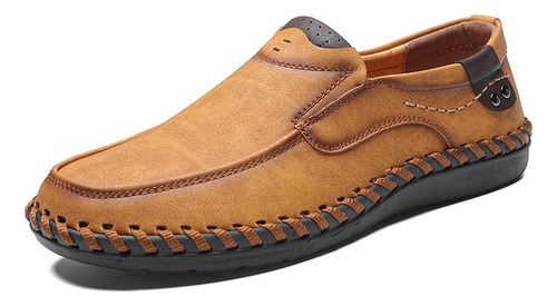 Mocasines Hombres Zapatos Para Caminar De Cuero Suave