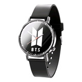 Reloj De Moda De Grupos Kpop Bts Logo Blanco