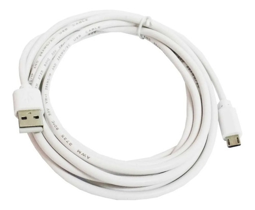 Cable Micro Usb Largo 3mts Reforzado 2a Carga Datos V8