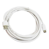 Cable Micro Usb Largo 3mts Reforzado 2a Carga Datos V8