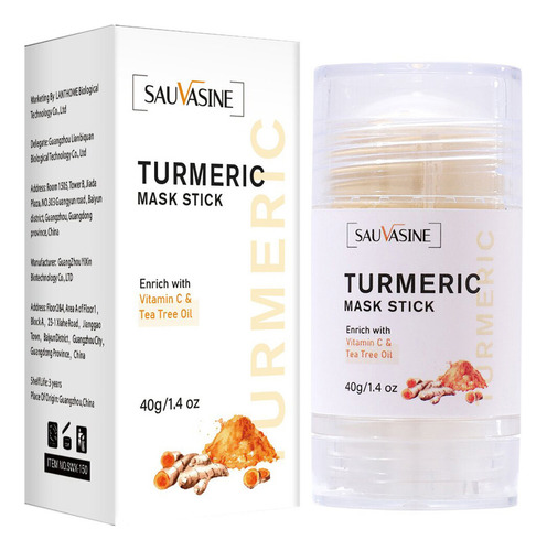 Mascarilla Facial Hd Turmeric Vc Para Limpieza Y Lactancia,