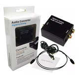 Conversor Optico Coaxial A Rca Con Cable De Fibra Optica