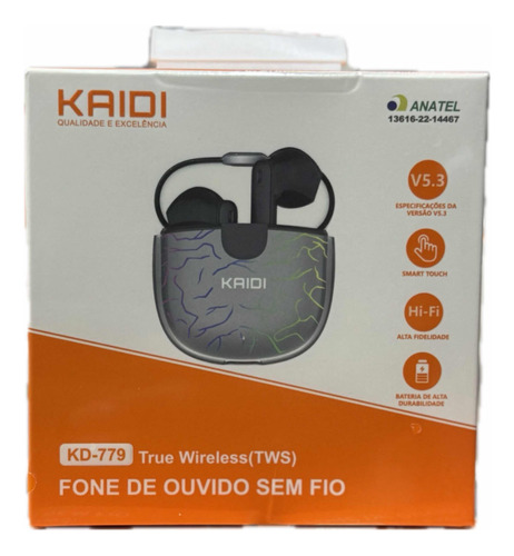 Fone De Ouvido Sem Fio Bluetooth Tws Rpg Colorido Kaidi 779