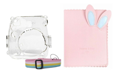 Bolsa Capa Transparente Para Câmera Instax Mini 9/8 + Álbum