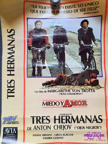 Poster Videoclub Vhs Película Tres Hermanas