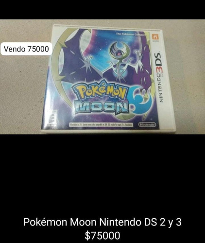 Juego Para Nintendo Ds 2 Y 3 Pokémon Moon 