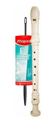 Flauta Dulce Escolar Soprano Moderna Maped Color Blanco