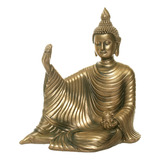 Figura Decorativa 12cm Buda Dorado Casa Bella