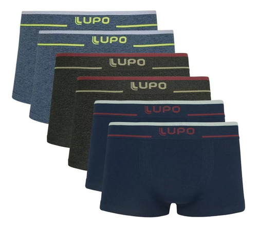 Kit 3 Cuecas Sunga Lupo Sem Costura Fio Texturizado Lupo 526