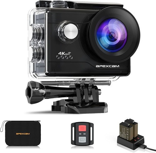 Camara De Accion Apexcam 4k 20mp 40m Wifi + Accesorios