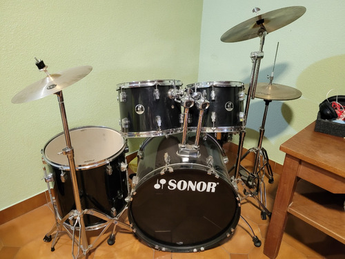 Batería Sonor Force 507 5cuerp + Fierros + Platillos + Bolso