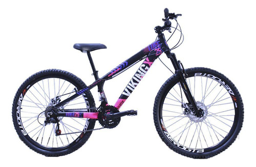 Bicicleta Viking X Tuff 25/30 Aro 26 |21v Preto Rosa