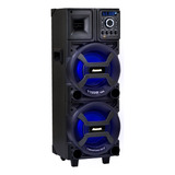 Caixa De Som Amplificada Bluetooth 1100w Black Duplo 8 Amvox