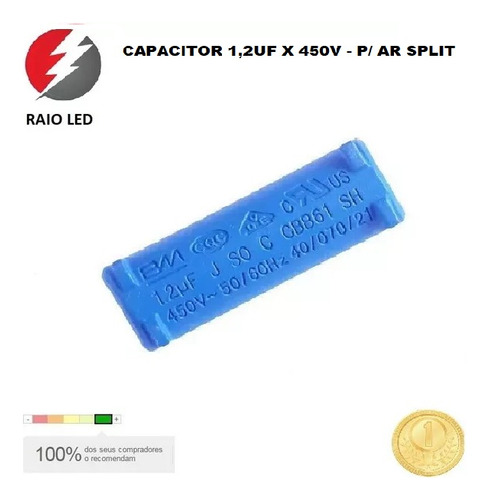 10x----capacitor Cbb61 1,2uf 450v Placa Ar Condicionado