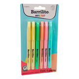 Marcatextos Barrilitl Pastel 6pz