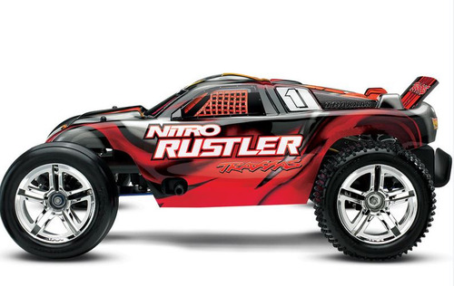 Carro De Control Remoto A Gasolina Traxxas Nitro Rustler 1:10 + Combustible