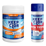 Fita Teste 4x1(cl,ph,alc,dc) C/ Kit 5 Pastilha De Cloro