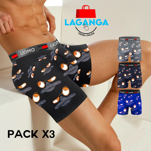 Boxer Hombre Importado Uomo Pack Por 3 Unidades Oferta