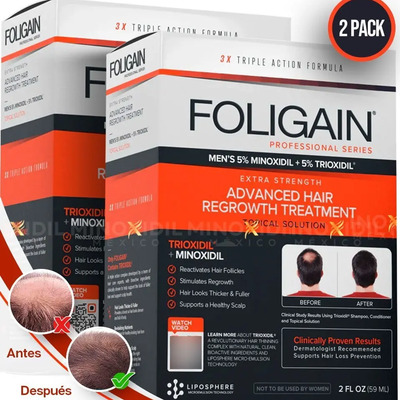Minoxidil 5% + Trioxidil 5% Regeneración Capilar Total Pack | Envío gratis