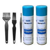 Kit 3 Pincel Antiestático P/ Limpeza De Pc + 2 Ar Comprimido