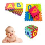   Kit Tapete Eva Infantil Térmico Alfabeto/numeral 29cmx29cm