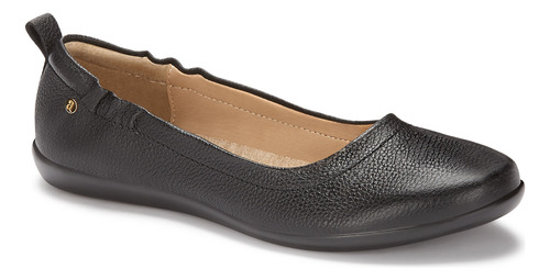 Zapato De Piel Andrea Flat Para Dama Negro