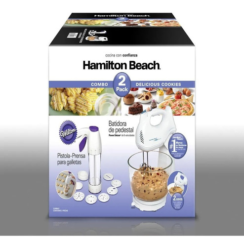 Set De Batidora 64695 Y Prensa Para Galletas Hamilton Beach