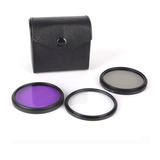 Kit Filtros Ø52mm Uv Cpl Fld Para Nikon Sony 