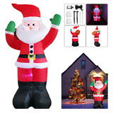 Decoración Navideña Inflable Led De Santa Claus De 6 Pies