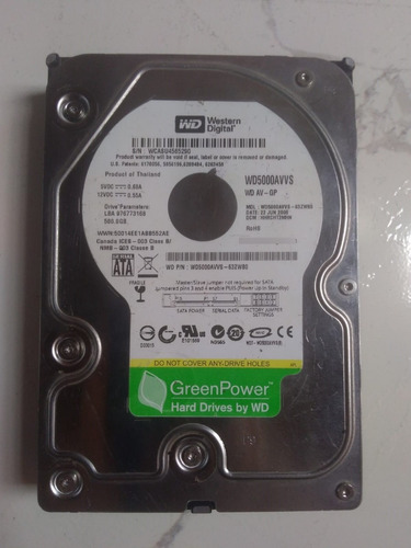 Disco Duro Western Digital 500gb