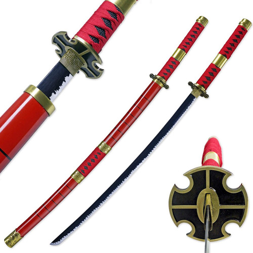 Espada Katana Zoro Cosplay Sandai Kitetsu One Piece Aço