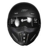 Casco Modular Chopper Negro Mate Certificado Dot