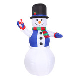 2.4m Inflable Muñeco De Nieve Led De Halloween De Navidad A