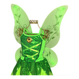 Fantasia Infantil Tinker Bell Fada Sininho Luxo Asa Evarinha