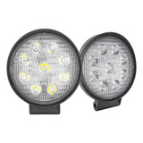 I O L 2 Faro Led Redondo 4 Pulgadas 9 Led Luz Blanco Fijo