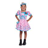 Vestido Festa Junina Caipira Luxo Infantil+shorts+bolsinha