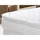 Protetor Capa De Colchão Impermeável Pillow Top Box Solteiro Cor Branco