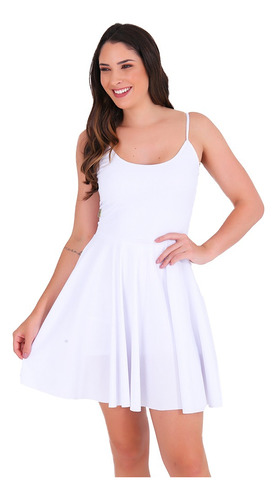 Vestido Feminino Ribana Godê Alcinha Vestido Rodado